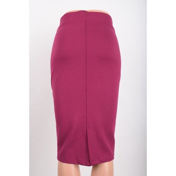 Torrid Womens Ponte Pencil Skirt Sz 00 US 10 M Raspberry Stretch - Picture 4 of 7